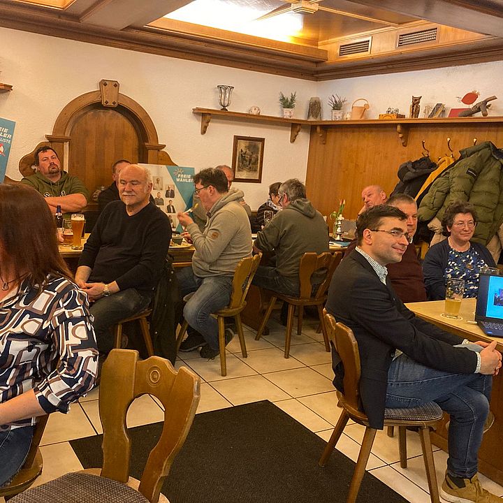 Wahlveranstaltung in der Gaststätte "Zur Post"; Bild: Matthias Wölfel